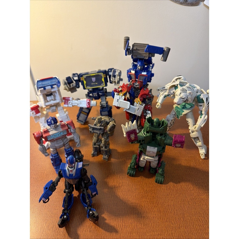 Transformers Lot Of 8: 2013 Tomy Optimus Prime & More, Incomplete Loose